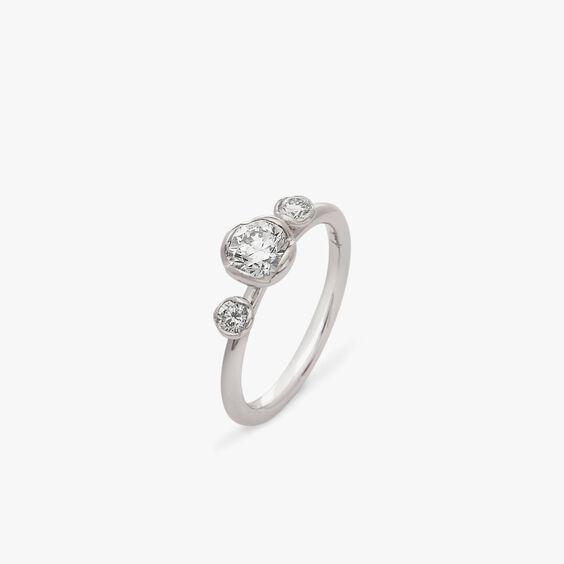 Marguerite 18ct White Gold Three Diamond Engagement Ring
